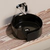 Керамическая раковина 44 см Flaminia Roll 44, black (RL44L) На столешницу, На тумбу Круглые