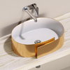 Керамическая раковина 56 см Flaminia Roll 56, white/gold (RL56L) На столешницу, На тумбу Овальные