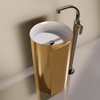 Напольная керамическая раковина 44 см Flaminia Roll Monoroll, white/gold (MR44C) Напольные Круглые
