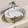 Керамическая раковина 56 см Flaminia Roll 56, white/platinum (RL56L) На столешницу, На тумбу Овальные
