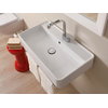 Керамическая раковина 75 см Flaminia Miniwash 75, white (MW75S) На столешницу, Подвесные Прямоугольные