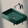 Керамическая раковина 60 см Flaminia Miniwash 60, petrolio (MWS + MWL60) Подвесные Прямоугольные