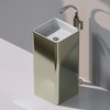Напольная керамическая раковина Flaminia Monowash 40, white/platinum (MW40C) Напольные Квадратные