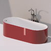Ванна зі штучного каменю окремостояча Flaminia Oval Bicolor 170х70 см, white-red (OV170) Flaminia Овальні