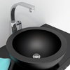 Керамическая раковина 50 см Flaminia Fonte Fontana, graphite (FN50L) На столешницу, На тумбу Круглые