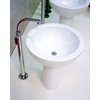 Напольная керамическая раковина Flaminia Fonte Fontana, white (FN70L + FN70C) Напольные Круглые