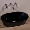 Керамічна раковина 60 см Simas WAVE, glossy black (WA 02) На стільницю, На тумбу 