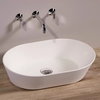 Керамическая раковина 60 см Simas WAVE, matte white (WA 02) На столешницу, На тумбу Овальные