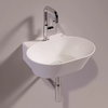 Керамическая раковина 48 см Simas WAVE, matte white (WA 06) На столешницу, На тумбу, Подвесные Овальные