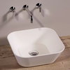 Керамическая раковина 42 см Simas WAVE, matte white (WA 03) На столешницу, На тумбу Квадратные