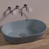 Керамічна раковина 60 см Simas WAVE, matte cemento (WA 02) На стільницю, На тумбу 