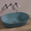 Керамическая раковина 60 см Simas WAVE, matte navy (WA 02) На столешницу, На тумбу Овальные