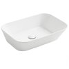 Керамическая раковина 60 см Simas WAVE, glossy white (WA 04) На столешницу, На тумбу Прямоугольные
