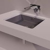 Керамическая раковина 48 cм Simas Agile, matte antracite (S 59) Встраиваемые снизу Прямоугольные