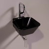 Керамічна раковина 33 см Simas WAVE, glossy black (WA 07) На стільницю, На тумбу, Підвісні 