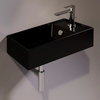 Керамическая раковина 50 см Simas Agile, glossy black (AG 50) На столешницу, На тумбу, Подвесные Прямоугольные