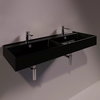 Керамическая раковина 121 cм Simas Agile, glossy black (AG 121D) На столешницу, На тумбу, Подвесные Прямоугольные