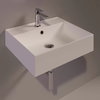 Керамическая раковина 51 см Simas Agile, matte white (AG 51) На столешницу, На тумбу, Подвесные Прямоугольные