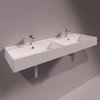 Керамічна раковина 141 см Simas Agile, matte white (AG 141D) На стільницю, На тумбу, Підвісні 