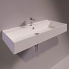 Керамическая раковина 101 cм Simas Agile, matte white (AG 101) На столешницу, На тумбу, Подвесные Прямоугольные