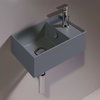 Керамическая раковина 40 см Simas Agile, matte cemento (AG 40) На столешницу, На тумбу, Подвесные Прямоугольные