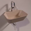 Керамічна раковина 48 см Simas WAVE, matte moka (WA 08) На стільницю, На тумбу, Підвісні 