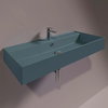 Керамическая раковина 101 cм Simas Agile, matte navy (AG 101) На столешницу, На тумбу, Подвесные Прямоугольные