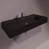 Керамическая раковина 101 cм Simas Agile, matte black (AG 101) На столешницу, На тумбу, Подвесные Прямоугольные