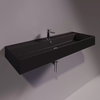 Керамическая раковина 121 cм Simas Agile, matte black (AG 121) На столешницу, На тумбу, Подвесные Прямоугольные