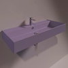 Керамическая раковина 101 cм Simas Agile, matte prugna (AG 101) На столешницу, На тумбу, Подвесные Прямоугольные