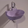 Керамічна раковина 48 см Simas WAVE, matte prugna (WA 06) На стільницю, На тумбу, Підвісні 