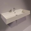 Керамическая раковина 101 cм Simas Agile, matte sabbia (AG 101) На столешницу, На тумбу, Подвесные Прямоугольные