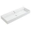 Керамическая раковина 121 cм Simas Agile, glossy white (AG 121) На столешницу, На тумбу, Подвесные Прямоугольные