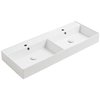 Керамическая раковина 121 cм Simas Agile, glossy white (AG 121D) На столешницу, На тумбу, Подвесные Прямоугольные