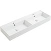 Керамическая раковина 141 cм Simas Agile, glossy white (AG 141D) На столешницу, На тумбу, Подвесные Прямоугольные