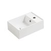 Керамическая раковина 40 см Simas Agile, glossy white (AG 40) На столешницу, На тумбу, Подвесные Прямоугольные
