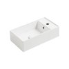 Керамическая раковина 50 см Simas Agile, glossy white (AG 50) На столешницу, На тумбу, Подвесные Прямоугольные