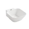 Керамическая раковина 33 см Simas WAVE, glossy white (WA 07) На столешницу, На тумбу, Подвесные Квадратные