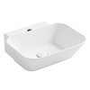 Керамическая раковина 48 см Simas WAVE, glossy white (WA 08) На столешницу, На тумбу, Подвесные Прямоугольные