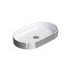 Керамическая раковина 60 см Catalano Horizon, argento-bianco (160AHZBA) На столешницу, На тумбу Овальные