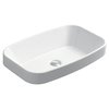 Керамическая раковина 60 см Simas Baden Baden, glossy white (BB 11) На столешницу, На тумбу Прямоугольные