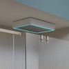 Верхний душ с каскадом и LED подсветкой Antonio Lupi Fuorimeteo Slim, белый с зеркальной сталью (FMS20CBAL) Верхние души Белый