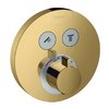 Термостатичний змішувач Hansgrohe ShowerSelect s Polished Gold Optic (15743990) Для ванни, Для душа Золото