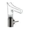 Смеситель для раковины Axor Starck V diamond cut, Polished Black Chrome (12122330) Для раковины Черный