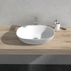 Накладная раковина iStone Moira, Matte White (WD38564) На столешницу Овальные