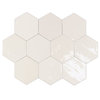 Плитка Wow Zellige Hexa White 10.8*12.4 (122078) Для кухні, Для громадських приміщень, Для житлових приміщень, Для ванної