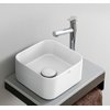 Раковина накладная 25 см Cielo Shui Comfort Minimo, белый (MILAQ-Bianco) На столешницу, На тумбу Квадратные