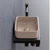 Раковина накладная 25 см Cielo Shui Comfort Minimo, бежевый (MILAQ-AV) На столешницу, На тумбу Квадратные