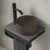 Раковина накладная 25 см Cielo Shui Comfort Minimo, коричневый (MILAT-CA) На столешницу, На тумбу Круглые
