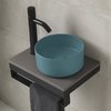Раковина накладная 25 см Cielo Shui Comfort Minimo, бирюзовый (MILAT-PL) На столешницу, На тумбу Круглые